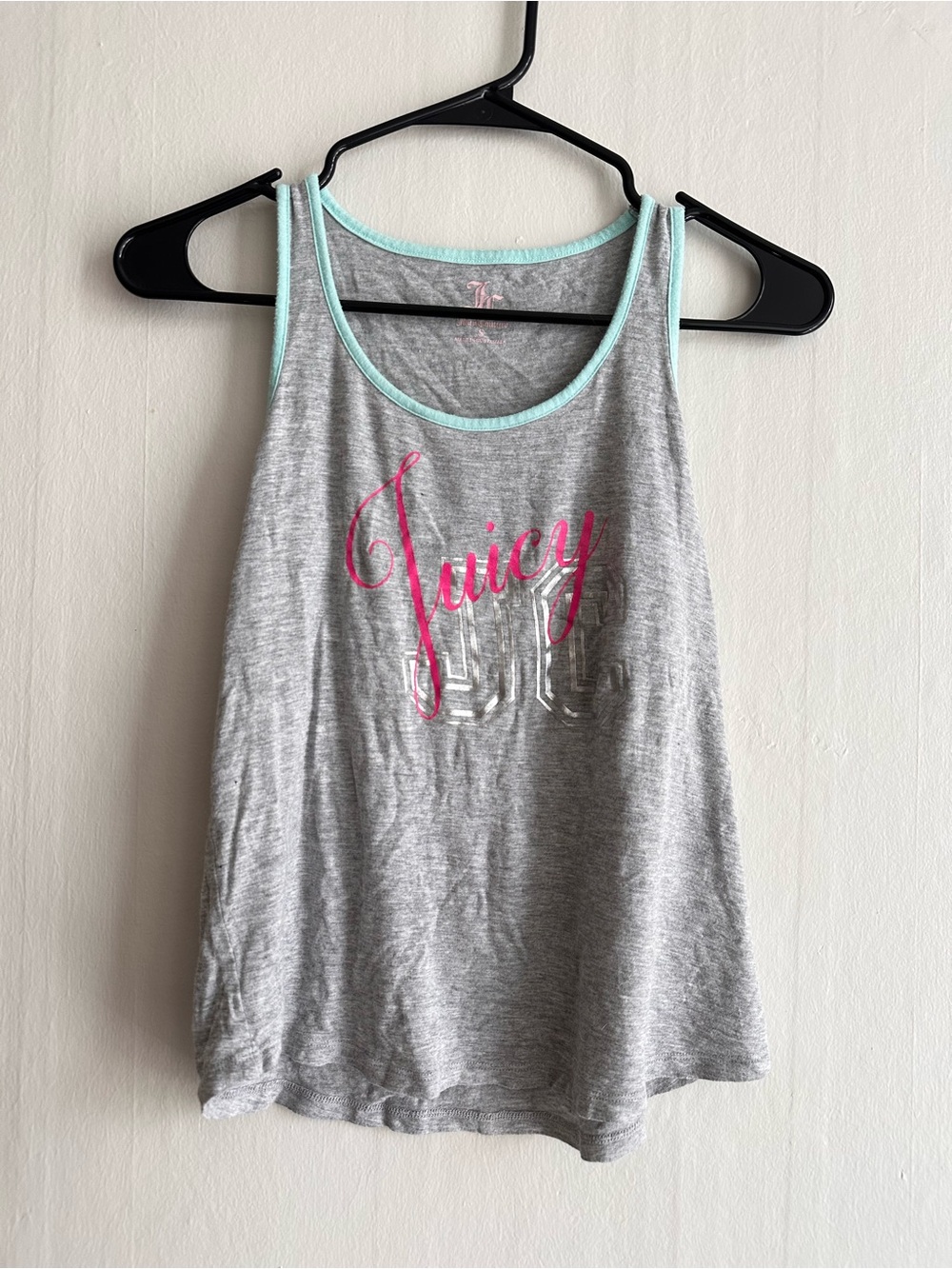 Juicy Couture women’s Gray Tank Top with Pink Logo